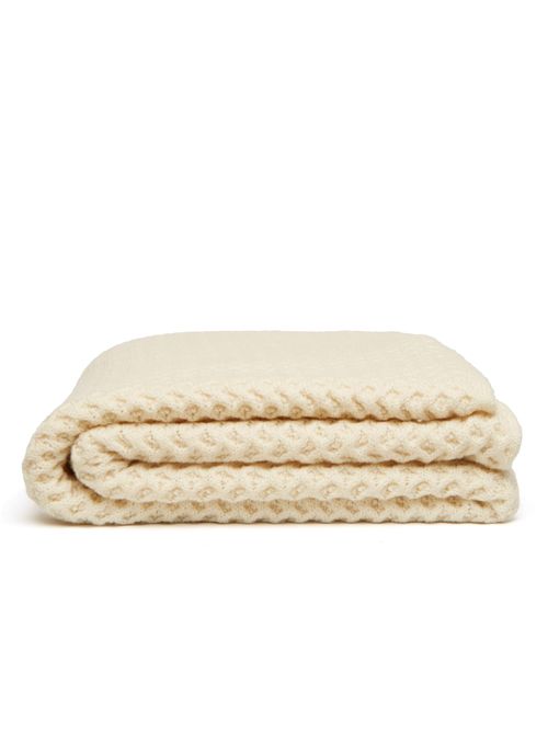 Manta em Lã Anselmi  120 cm x 170 cm  Cru