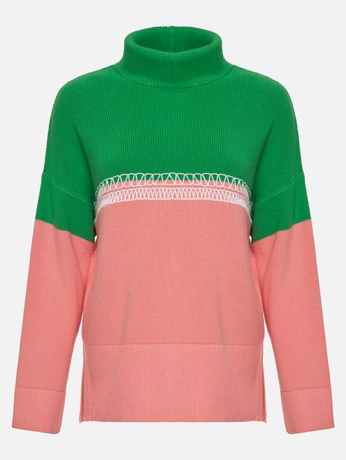 Suéter Bicolor Anselmi Verde