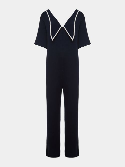 Navy Anselmi + Ucha Meirelles Midnight Blue Jumpsuit