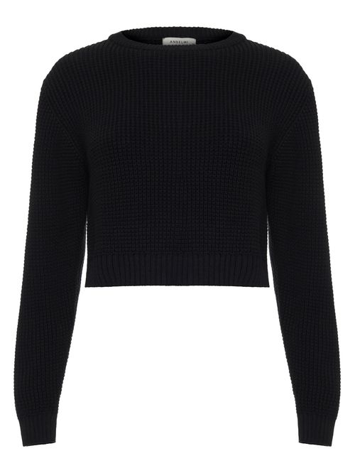 Blusa Básica Ponto Vazado Preto