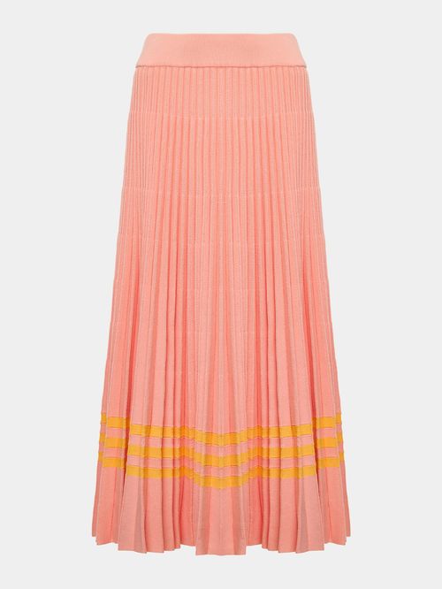 Anselmi + Ucha Meirelles Rose Black Navy Pleated Skirt