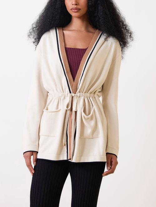 Parka em Tricô Bege