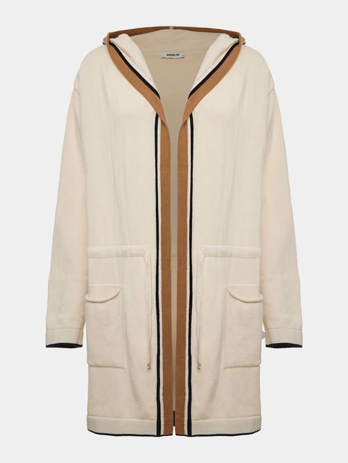 Parka em Tricô Bege