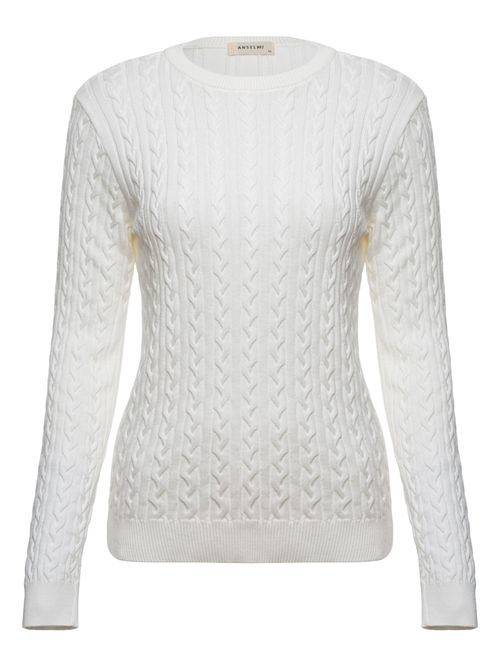 Suéter Básico Tranças Off White