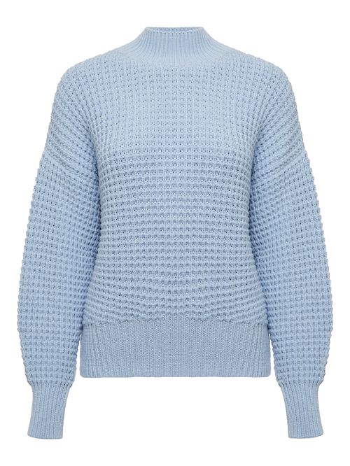 Suéter em Ponto Pérola Azul Celeste