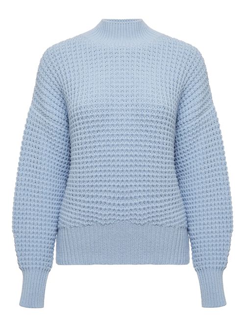 Suéter em Ponto Pérola Azul Celeste