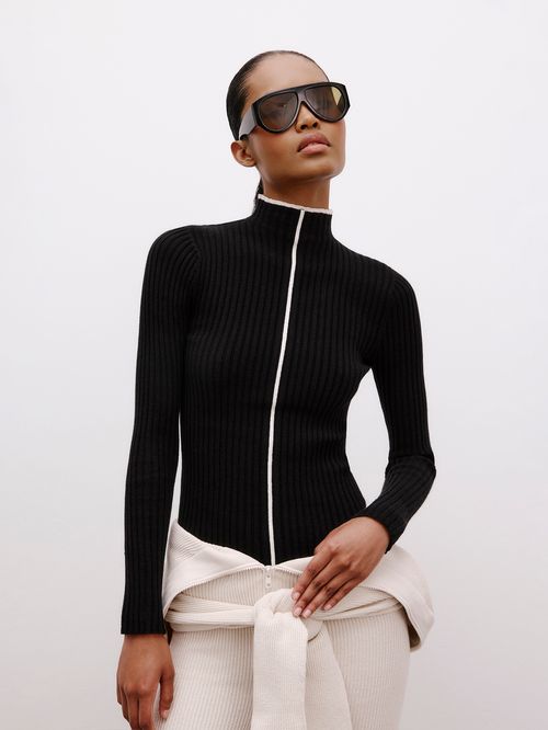 Blusa Canelada Linea Preto