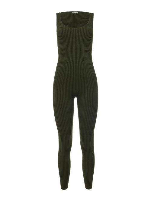 Macacão  Canelado Regata Matcha