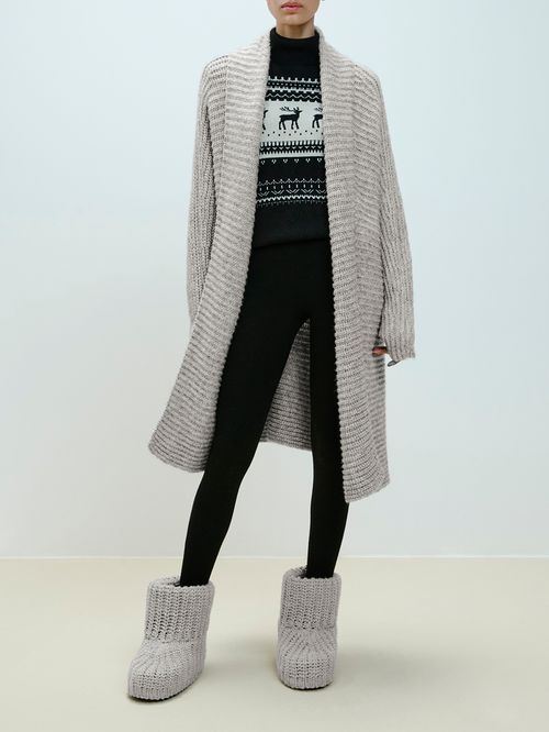 Casaco Casulo Amplo Cinza