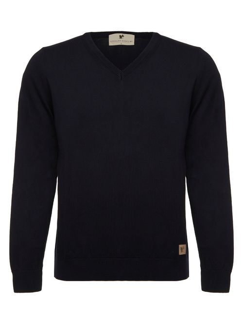 Midnight Blue V-Neck Men's Sweater