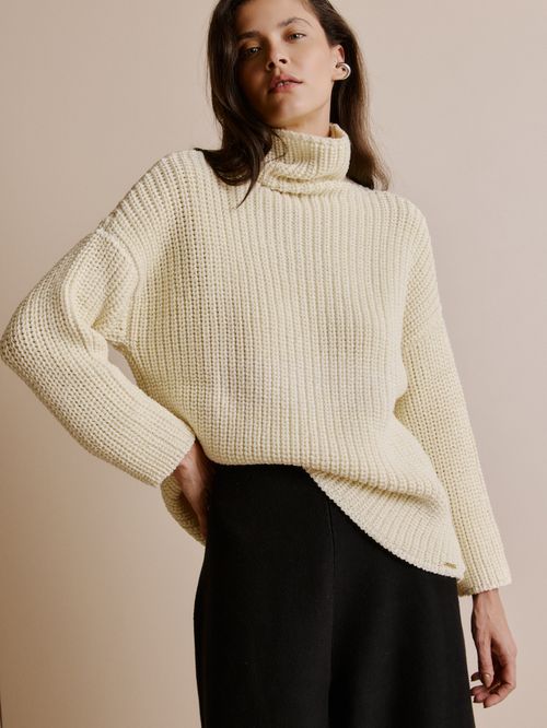 Pearl Stitch Blouse 100% Raw Merino Wool