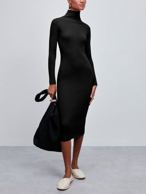 Basic Black Cutout Dress