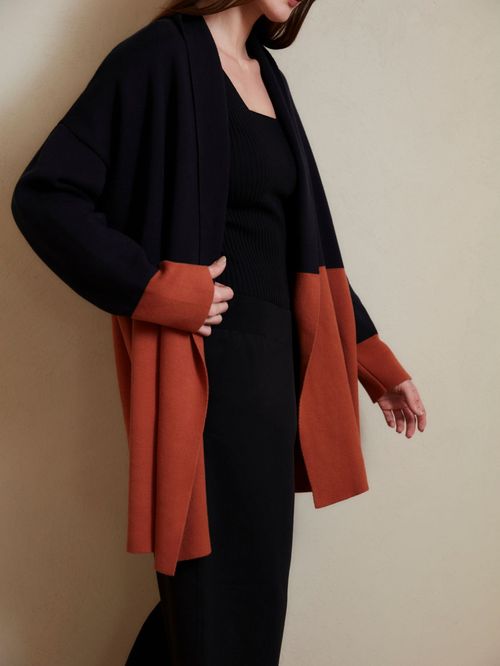 Casaco Bicolor Preto