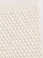 Saia Midi Colméia Off White - Anselmi Feminina