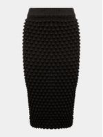 Saia Midi Colméia Preto - Anselmi Feminino