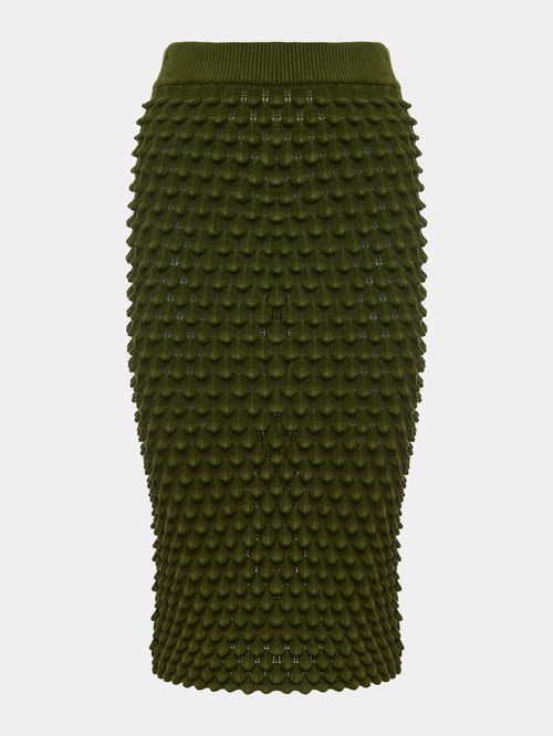 Saia Midi Colméia Matcha