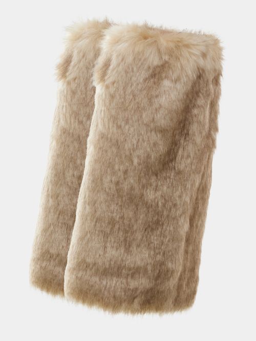 Polaina de Pele Bege Mescla