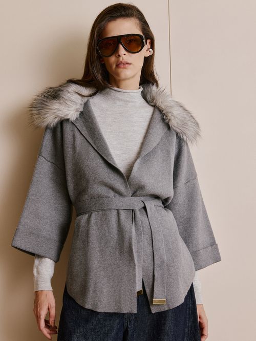 Grey Leather Collar Cover