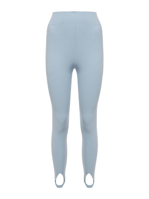 Calça Fuseau Canelada Azul Celeste