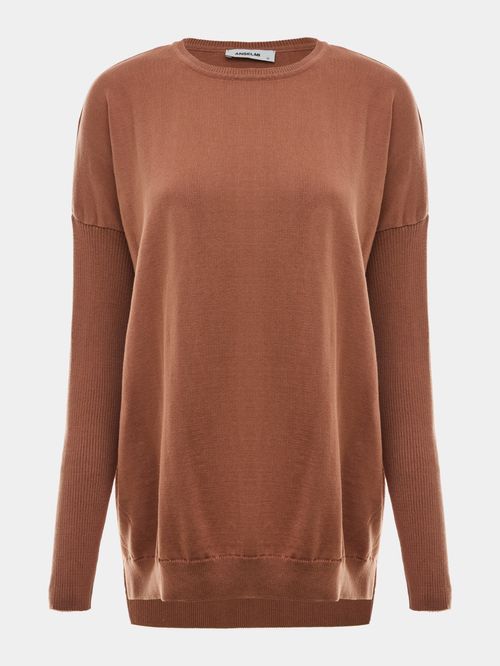Basic Wide Brown Blouse