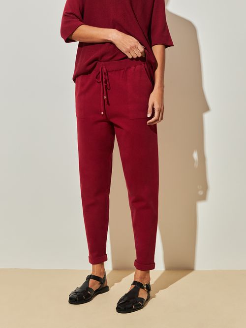 Calça em Tricô com Barra Italiana Passione