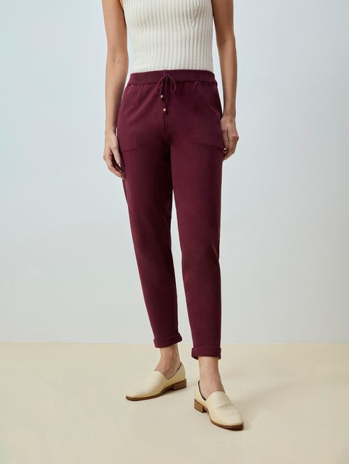 Knitted Trousers with Figo Italian Hem