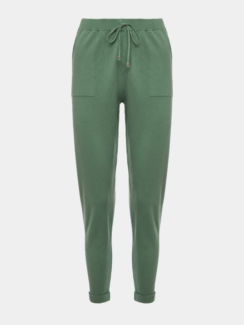 Knitted Pants with Italian Bar Oliva