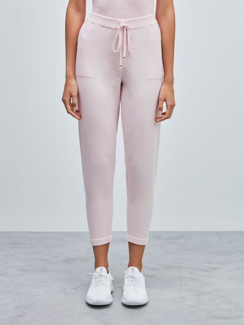 Calça em Tricô com Barra Italiana Algodão Doce