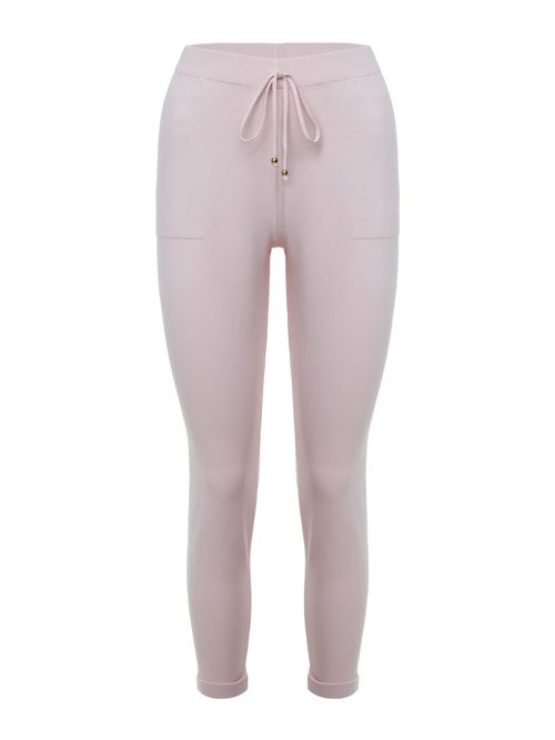 Calça em Tricô com Barra Italiana Algodão Doce