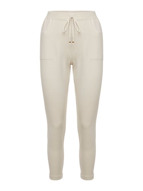 Knit Trousers with Italian Hem Raw