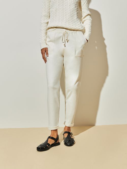Off-White Italian Hem Knit Trousers
