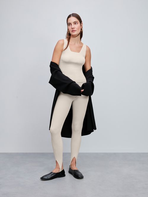 Raw Square Neck Tank Top