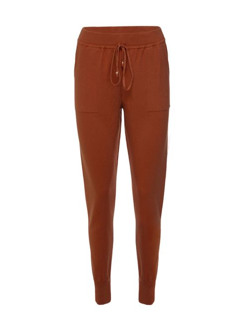 Rust Elastic Bar Knitting Pants