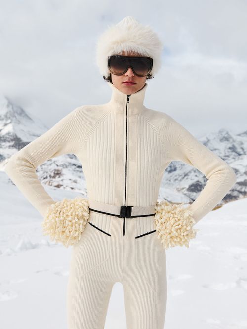 Touca com Pele Fake Off White