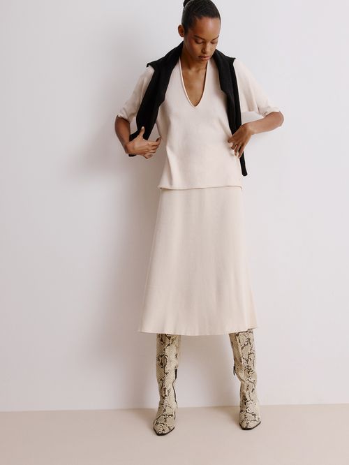 Cru A-line Midi Skirt