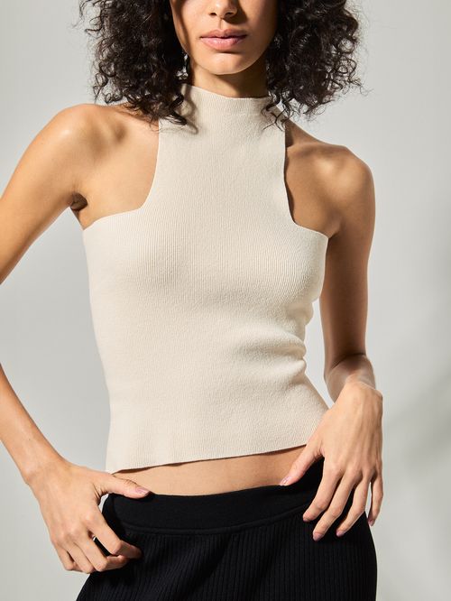 Regata Lisa com Recorte Cru