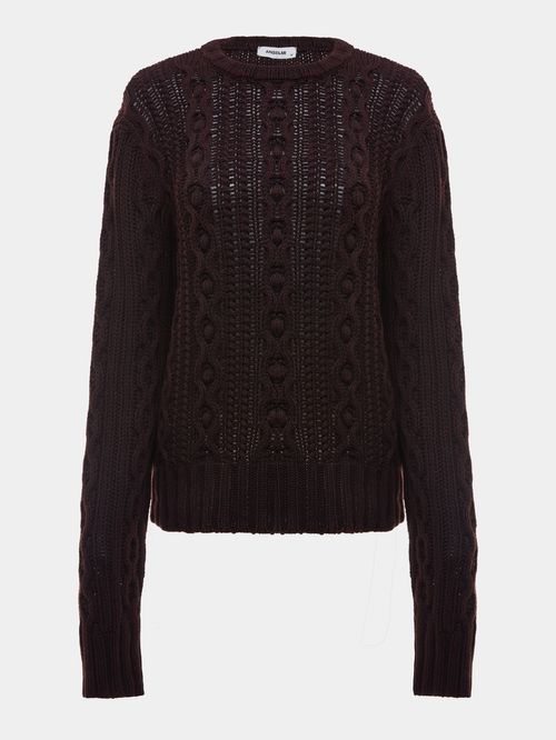 Suéter de Tranças  Chocolate