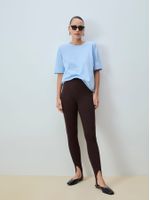 Calça Fuseau Canelada Chocolate - Anselmi Feminino