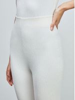 Calça Fuseau Canelada Off White - Anselmi Feminino