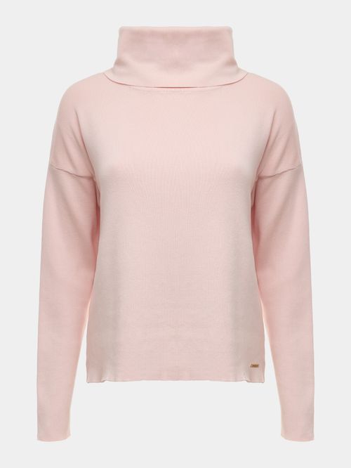 Blusa Gola Alta Cava Reta Blush