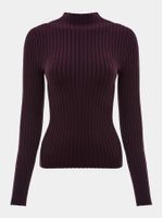 Blusa Canelada Gola Chaminé Cherry - Anselmi Feminino