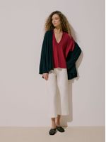 Pantacourt em Tricô Off White - Anselmi Feminino