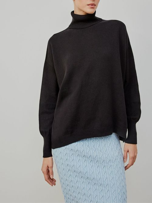 Blusa Básica Gola Alta Preto