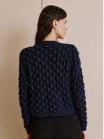 Casaqueto Escamas Azul Meia Noite - Anselmi Feminino