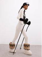 Macacão Canelado Contraste Off white - Anselmi Feminino