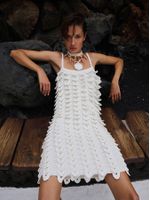Vestido Alga Off White - Anselmi Feminino