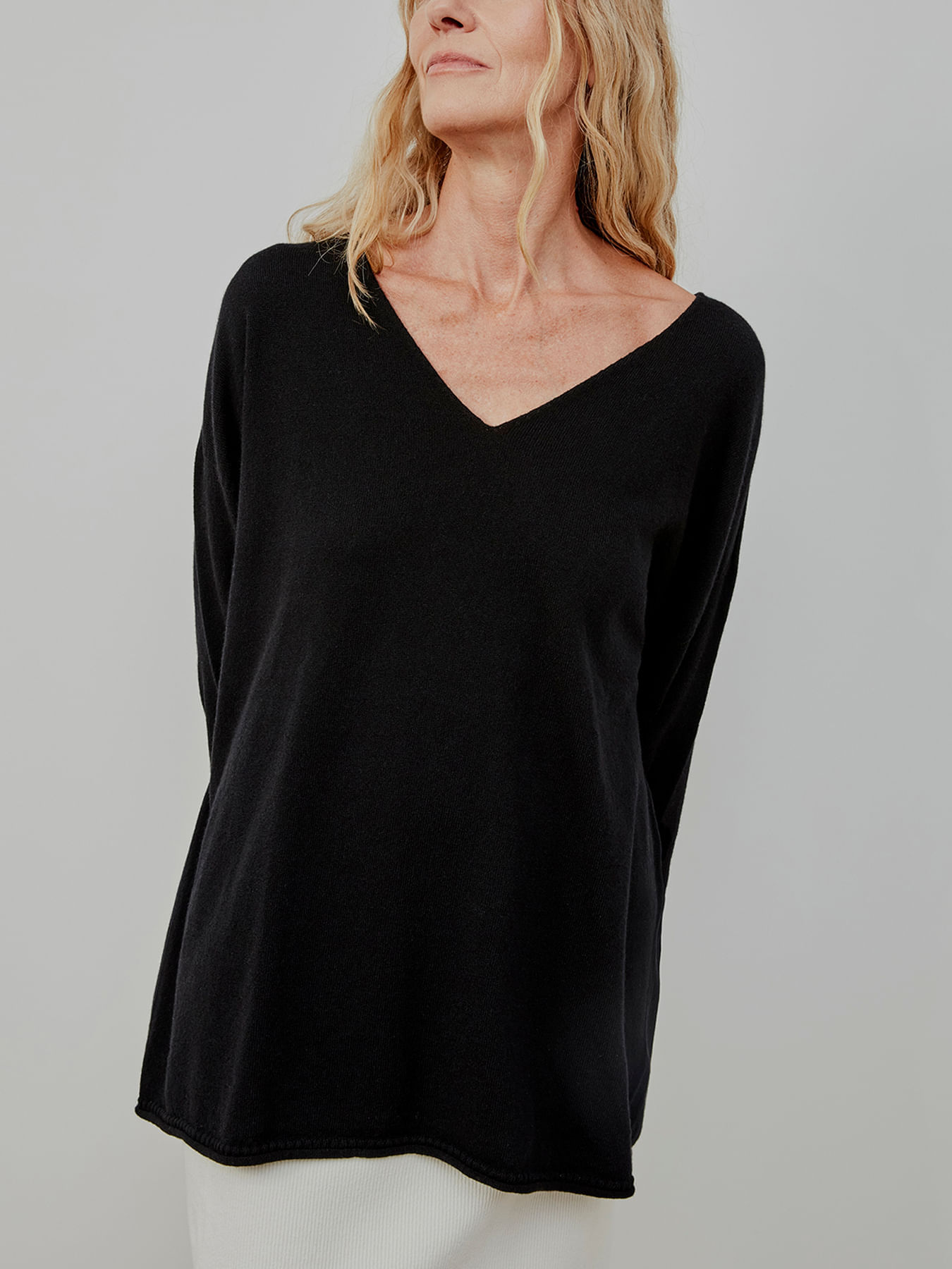 Blusa Anselmi 100% Cashmere Preto - Anselmi
