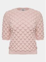 Blusa Manga Curta Escamas Blush - Anselmi Feminino