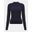 Blusa Canelada Gola Chaminé Azul Meia Noite - Anselmi Feminino