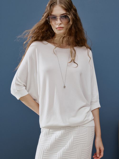 Blusa Ampla 3D Off White